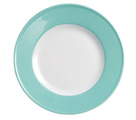 Dibbern Solid Color Türkis Teller flach 21 cm Fahne 