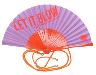 Gift Company Fififan Fächer 23cm Motiv: Let it Blow lila 