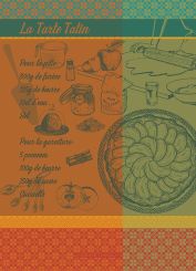 Garnier-Thiebaut Geschirrtuch Tarte Tatin Orange 56x77 cm 100% gekämmte Baumwolle 