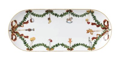 Royal Copenhagen Starfluted Christmas Platte Oval 39 cm 
