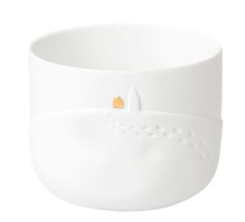 Räder Schneetag Teelicht Fußspuren H.7cm D.9cm 