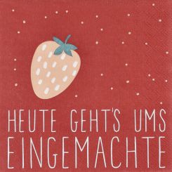 Räder Serviette 33x33cm Heute geht´s ums eingemachte 