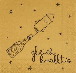 Räder Cocktailservietten 25x25cm Gleich knallt´s (20Stk.) 