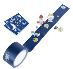 Donkey Klebeband 20 mx5 cm Tape Gallery My first Space Flight mit Krepppapier und Papp-Aufsteller 