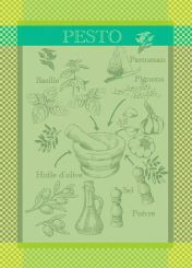 Garnier-Thiebaut Geschirrtuch Pesto Verde 56x78 Cm 100% Gekämmte Baumwolle 