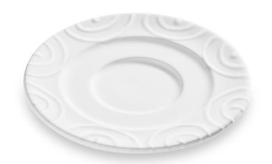 Gmundner Keramik Weiß geflammt, Unterteller Kaffee Gourmet ø 16Cm 