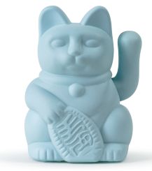 Donkey Winkekatze Solar Lucky Cat Hellblau 