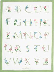 Greengate Geschirrtuch 50x70 cm mit Druck Agnes letter white 100 % Baumwolle 
