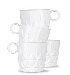 Sagaform Picnic Tasse 20 cl 4er Set weiß 