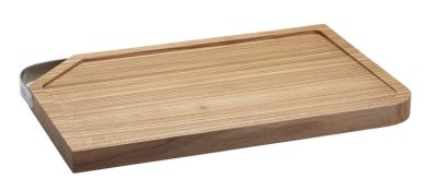 Rösle Schneidebrett 36x24 cm Ulme mit Edelstahlgriff 