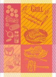 Garnier-Thiebaut Geschirrtuch Le Grill Ketchup 56x78 Cm 100% Gekämmte Baumwolle 