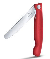 Victorinox Swiss Classic, Picknick Messer, 11cm, Wellen, Rot, Box 