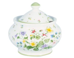 Greengate Zuckerdose rund Fiola white 