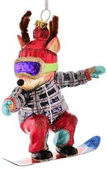 Gift Company Hänger Rentier mit Snowboard mehrfarbig 