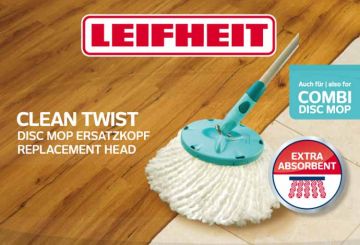 Leifheit Ersatzkopf Clean Twist Disc Mop 