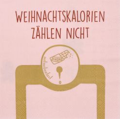 Räder Servietten 33x33cm Weihnachtskalorien zählen ... (20 St.) 