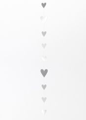 Räder Papierkette Silberherzen L 140 cm 