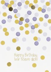 Räder Konfettiregenkarte Wir feiern Dich! 