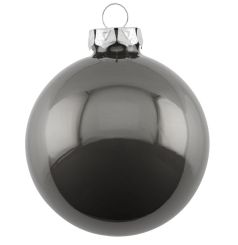 Gift Company Christbaumkugel 6cm Opal uni dunkel grau 