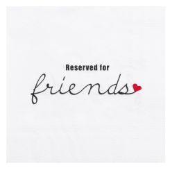 Räder Serviette 33x33cm Reserved for friends 