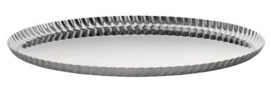 Alessi Pleats Tablett Edelstahl rund 31 cm 