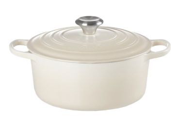 Le Creuset Bräter Rund Signature 24 cm Meringue 