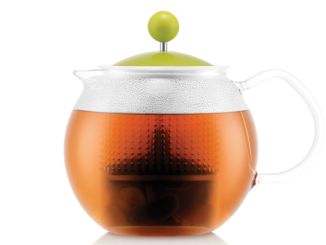 Bodum Teebereiter mit Glasgriff und farbigem Deckel 0.5 L Assam limettengrün 