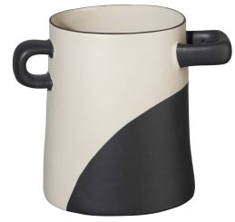 ASA Selection Vase Schwarz Getunkt Rayu L 13,5 cm B 13,5 cm H 15,5 cm 