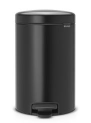 Brabantia Treteimer Newicon 12 L Matt Schwarz 