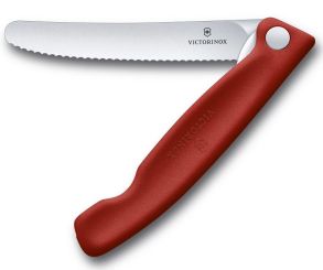 Victorinox Swiss Classic, Picknick Messer, 11cm, Wellen, Rot, B 