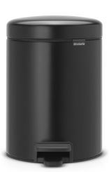 Brabantia Treteimer Newicon 5 L Matt Schwarz 