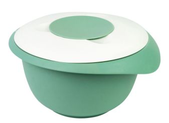 Westmark Rührschüssel mit zweigeteiltem Deckel 3,5 L mint-grün/weiß 