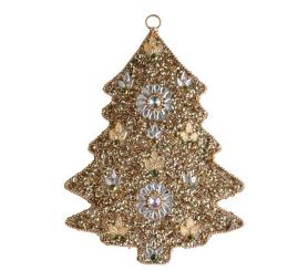 Gift Company Opium Hänger Tannenbaum M Steine Pailletten gold 