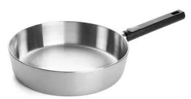 Woll Logic Steel Hochrandpfanne, Ø 28 cm,7 cm hoch abnehmbarer Stiel 