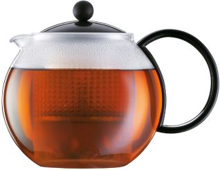 Bodum Assam Teebereiter mit Kunststoffsieb und Kunststoffdeckel 1L Schwarz 