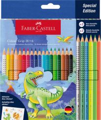 Faber-Castell Buntstift Colour Grip Dino 18+6 