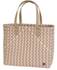 Handed By Shopper Faye M natural brown with champagne pattern 