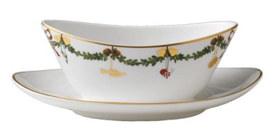 Royal Copenhagen Starfluted Christmas Sauciere 