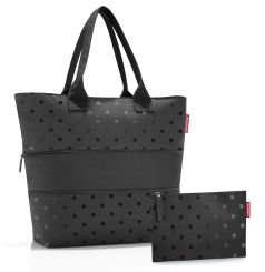 Reisenthel Shopper E1 Set 1 Glossy Dots Black 