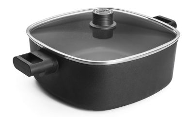 Woll Eco Logic Induktion Gussbräter viereckig inkl. Glasdeckel 28x28 cm 6,5 L 