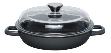 Riess Schmorpfanne mit Glasdeckel 24cm Dark Grey 