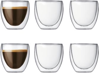 Bodum Pavina Glas Doppelwandig 0,08 L 6 Stk. Transparent 