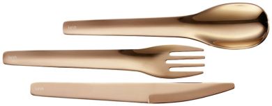 Lurch Besteck-Togo Edelstahl 3-tlg Bronze inkl. Aufbewahrungs-Box 