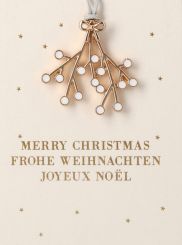 Räder Mini-Ornamnet Karte Mistelzweig 3x3cm 