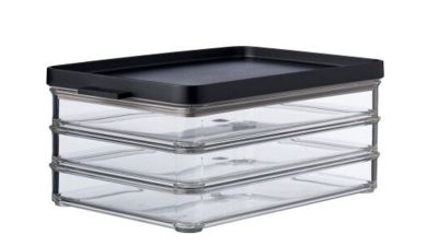 Mepal Kühlschrankdose Omnia Aufschnitt 3-lagig Schwarz 