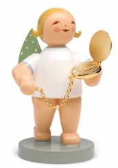 Wendt & Kühn Begleiter Engel mit Taschenuhr vergoldet Goldedition No. 12 