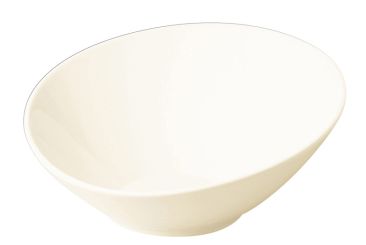 RAK Porcelain Buffet Ivoris white Schale asymmetrisch Ø 21.5 cm / Ht. 10.5 cm / Cont. 65 cl 