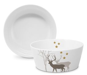 Paperproducts Trend Bowl 15 cm Winter Deers white 