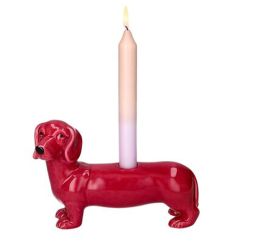 Gift Company Mignon Kerzenhalter Dackel rosa 
