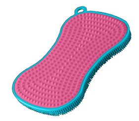 Kochblume Scrubby 13x8 cm türkis/pink 